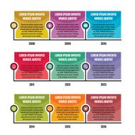 Business infographic concept - vector timeline