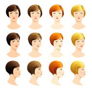 Various color of bob haircuts