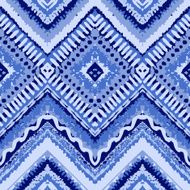 Hand drawn painted seamless blue pattern Vector illustration