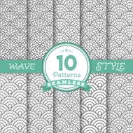 Set of 10 Different Circle Style Seamless Patterns