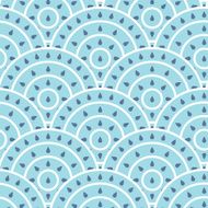 Circle With Water Drop Shape Vector Seamless Pattern