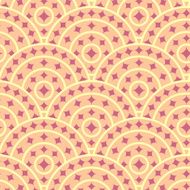 Cirlce With Ruby Shape Vector Seamless Pattern