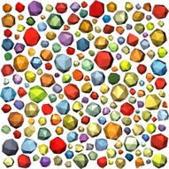 gem stone rock polygonal abstract shape in multiple color