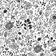 Vector seamless pattern with flower