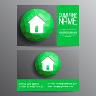 Vector abstract business card N4