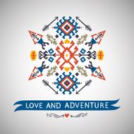 Colorful decorative element in native style