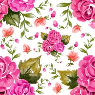 Watercolor floral seamless pattern N27