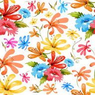 Watercolor floral seamless pattern N28
