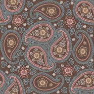 Paisley fabric seamless pattern Oriental ornament