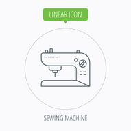 Sewing machine icon Embroidery sign N10