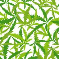 Marijuana Cannabis seamless pattern Vector background of leave