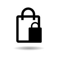 Two Shopping Bags icon vector illustration eps10 on white background