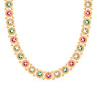 Golden chain with colorful gemstones necklace or bracelet