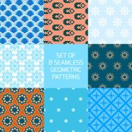 Set of vector vintage seamless patterns N2