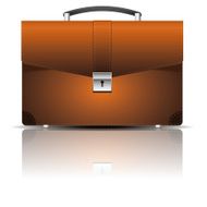 Brown leather briefcase Icon