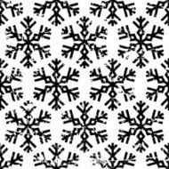 Vector seamless pattern with simple linear snowflakes N2