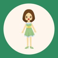 lady girl cartoon theme elements N2