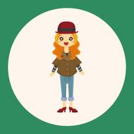 lady girl cartoon theme elements N3
