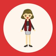 lady girl cartoon theme elements N4