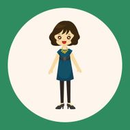 lady girl cartoon theme elements N6