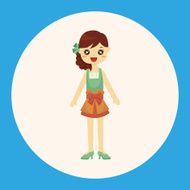 lady girl cartoon theme elements N7