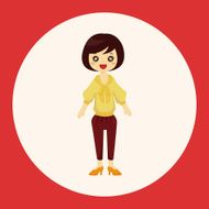 lady girl cartoon theme elements N8