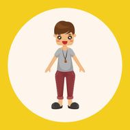 boy man cartoon theme elements N4