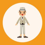 boy man cartoon theme elements N8