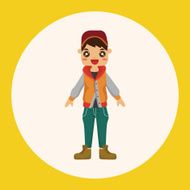 boy man cartoon theme elements N9