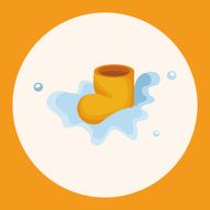 rainy boots theme elements