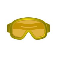 Ski sport goggles in orange design