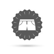 Women&#039;s sport shorts sign icon Clothing symbol