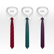 Set of Tied Striped Colored Silk Ties and Bow N8