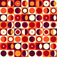 Geometric abstract seamless pattern Retro 60s style and colors N2