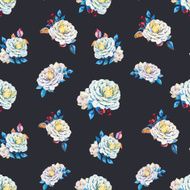 Watercolor floral vector pattern