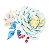Watercolor vector flowers