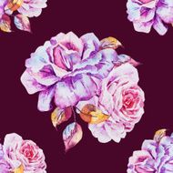 Watercolor floral vector pattern N3
