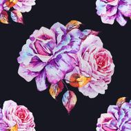 Watercolor floral vector pattern N4