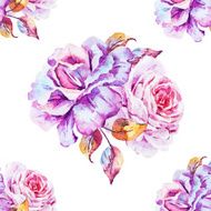 Watercolor floral vector pattern N5