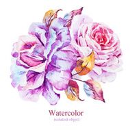 Watercolor vector flowers N2