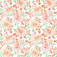 Watercolor floral vector pattern N7