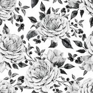 Watercolor floral vector pattern N8