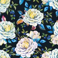 Watercolor floral vector pattern N11