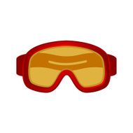 Ski sport goggles in red design