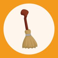 witch broom theme elements