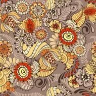 Mehndy flowers pattern N8