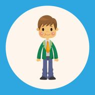 boy man cartoon theme elements N14
