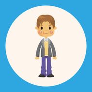boy man cartoon theme elements N16