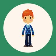 boy man cartoon theme elements N18