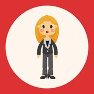 lady woman cartoon theme elements